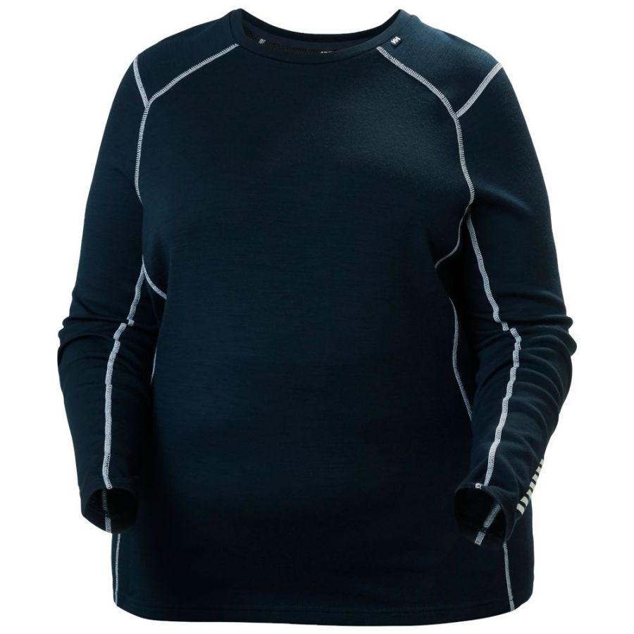 Helly Hansen Lifa Merino Midweight Crew Plus, chaqueta polar, mujer, navy