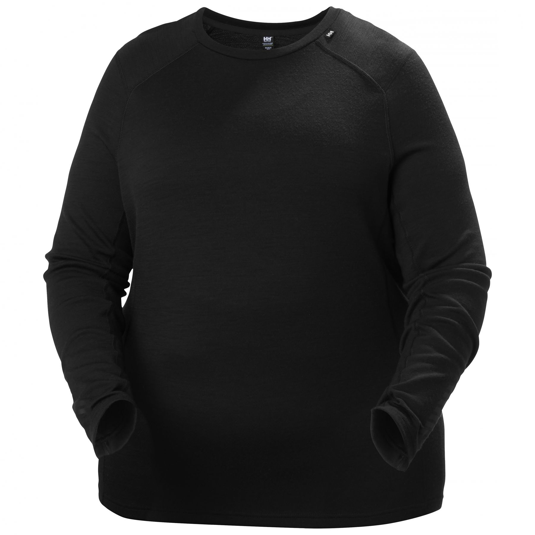 Helly Hansen Lifa Merino Midweight Crew Plus, mujer, negro