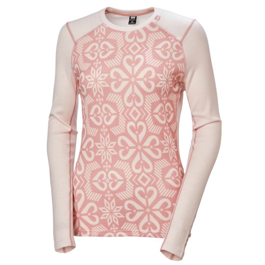 Helly Hansen Lifa Merino Midweight Graphic Crew, conjunto, mujer, rosa