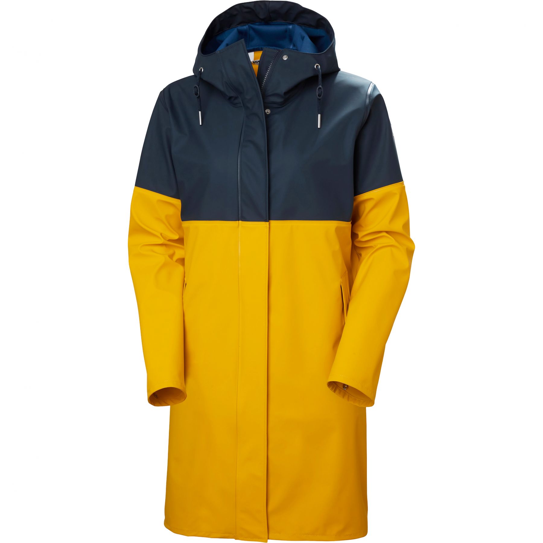 Helly Hansen Moss Block PU, impermeable, mujer, amarillo/azul