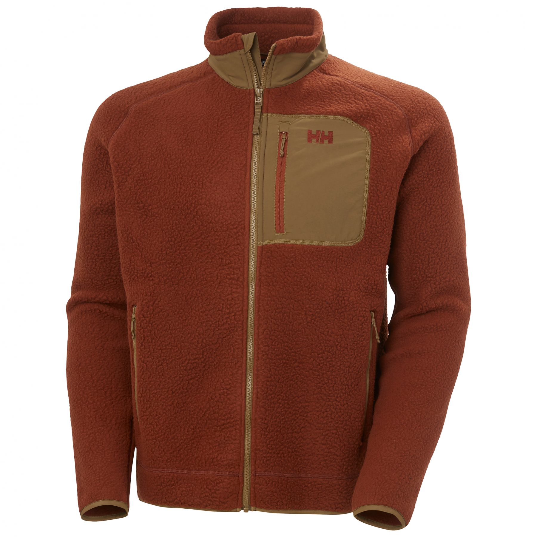 Helly Hansen Panorama Pile Block, chaqueta de forro polar, hombre, marrón