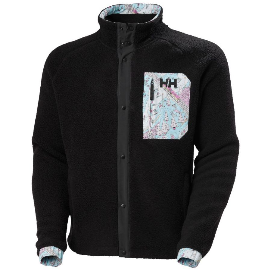 Helly Hansen Panorama Pile Snap, chaqueta polar, hombre, negro