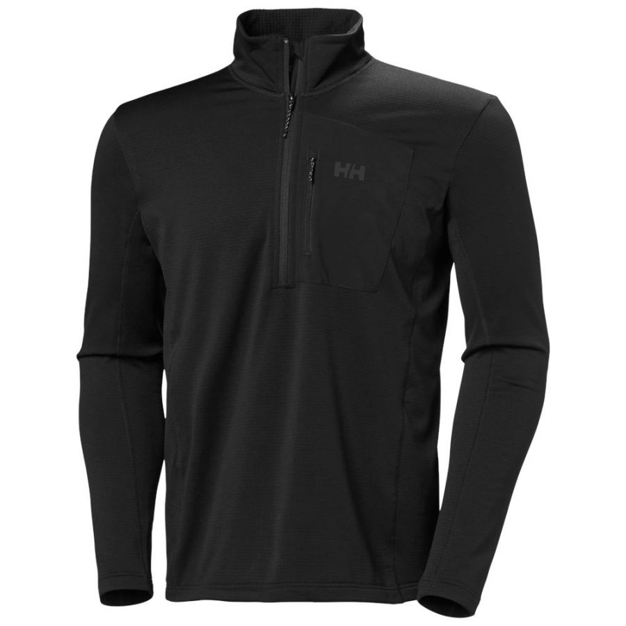 Helly Hansen Versalite 1/2 Zip, sudadera polar, hombre, negro