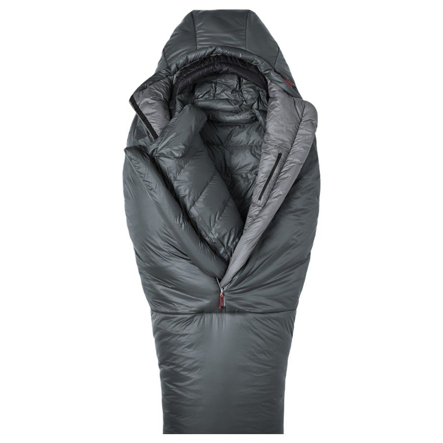 Helsport Pro Storen Fiber -5 195cm, Dark Shadow / Ruby Red, OS, saco de dormir, gris