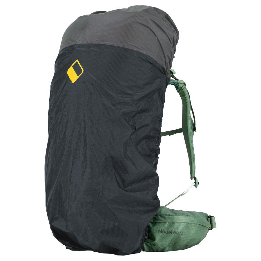 Helsport Trek Pro (M/L) Rain Cover, Dark Shadow / Sunset Yellow, OS, funda para lluvia, gris
