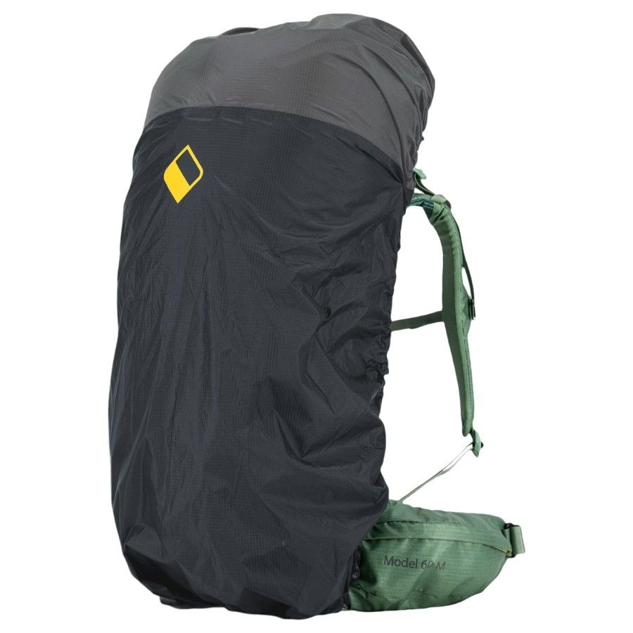 Helsport Trek Pro (S/M) Rain Cover, Dark Shadow / Sunset Yellow, OS, funda para lluvia, gris