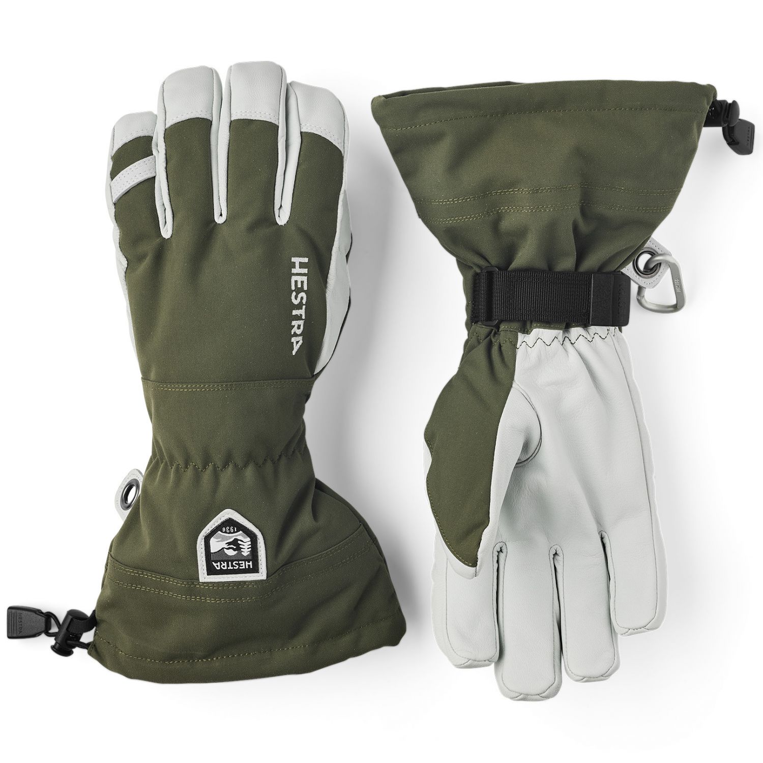 Hestra Army Leather Heli Ski, guantes de esquí, verde