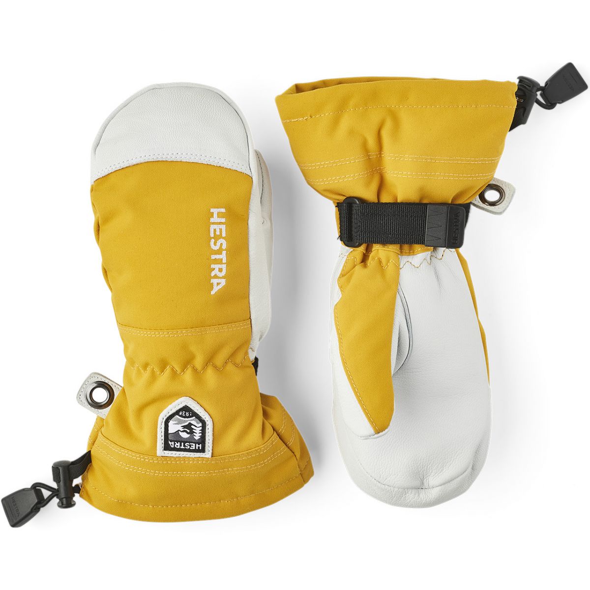 Hestra Army Leather Heli Ski Jr, bota esquí, junior, amarillo