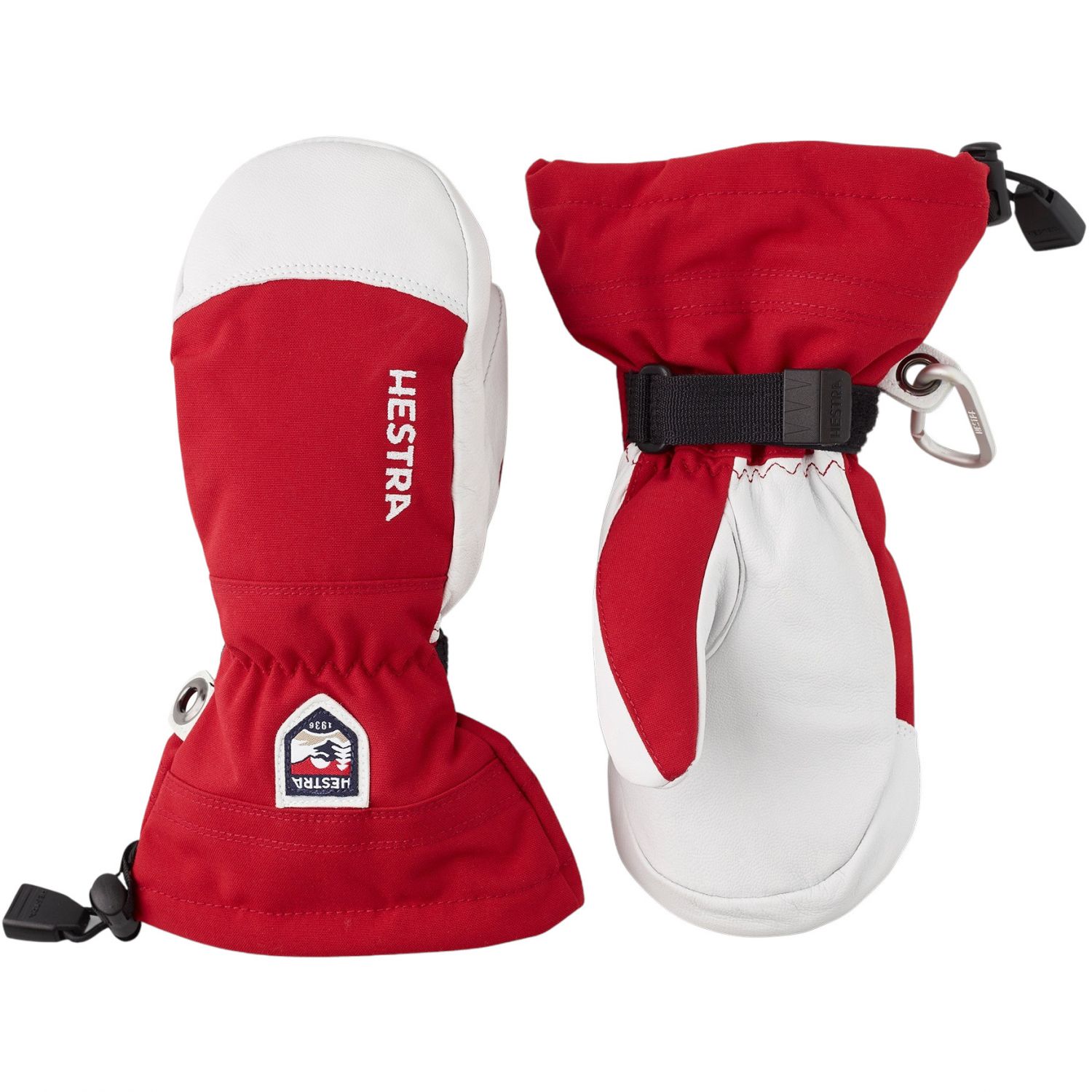 Hestra Army Leather Heli Ski Jr, bota esquí, junior, roja