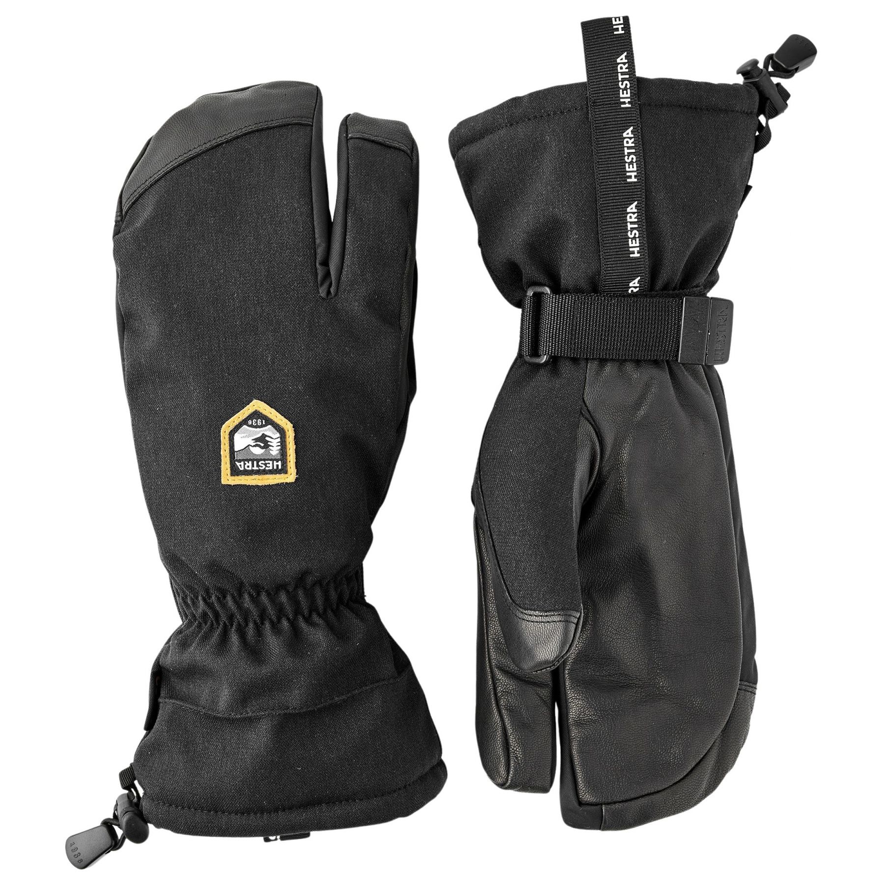 Hestra CZone Mountain, guantes de esquí de 3 dedos, negro