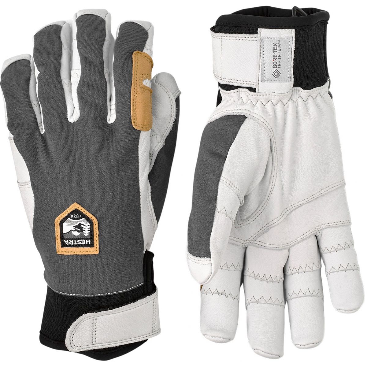 Hestra Ergo Grip Active, guantes de esquí, gris/blanco