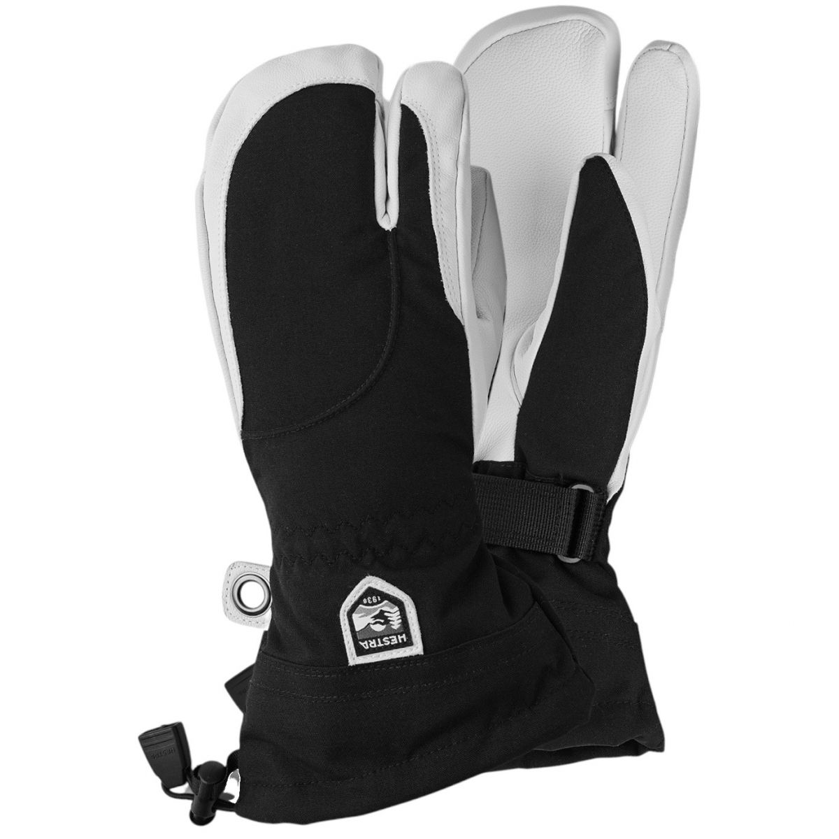 Hestra Heli Ski, guantes de esquí de 3 dedos, señoras, negro