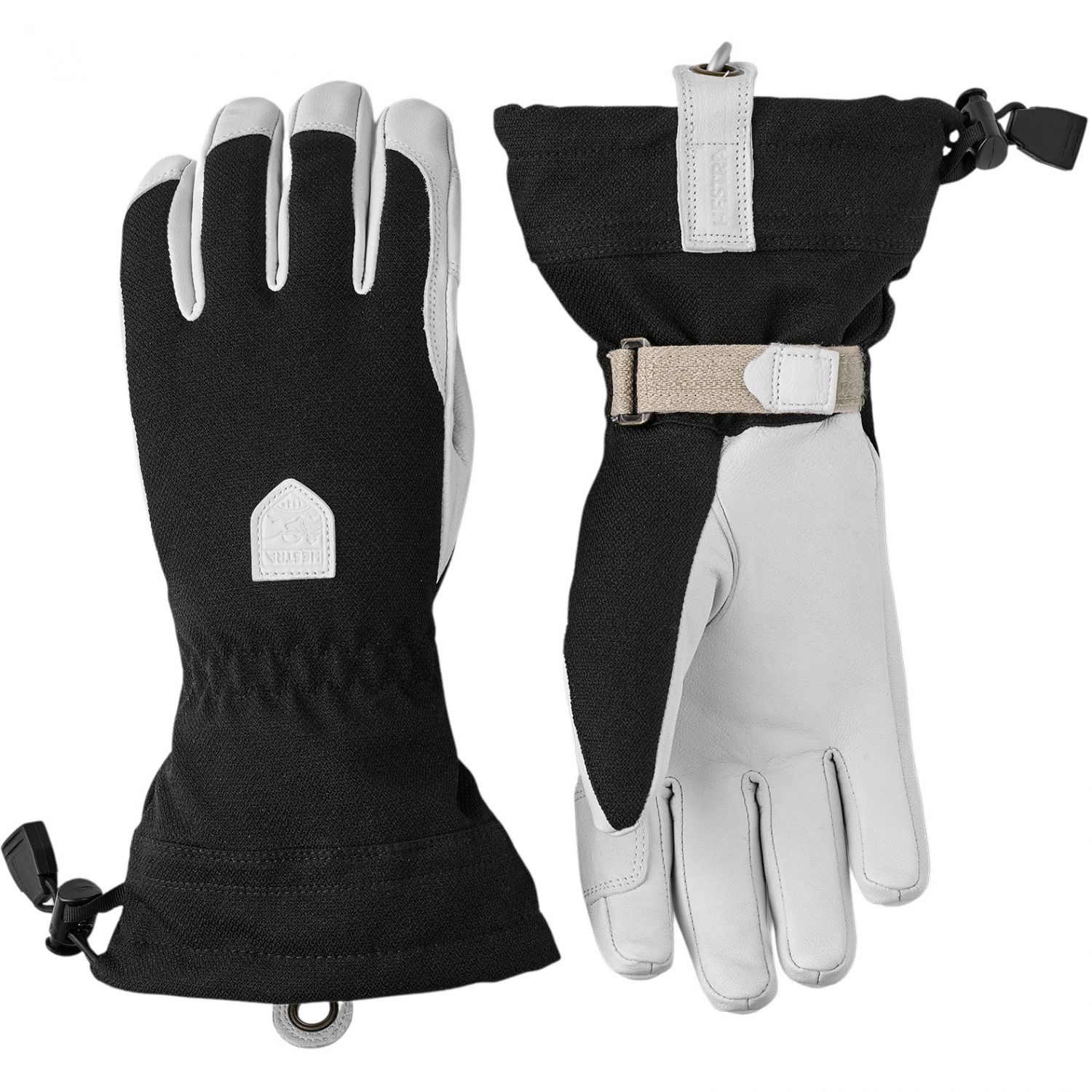 Hestra Patrol Gauntlet, Guantes de esquí, Mujer, Negro