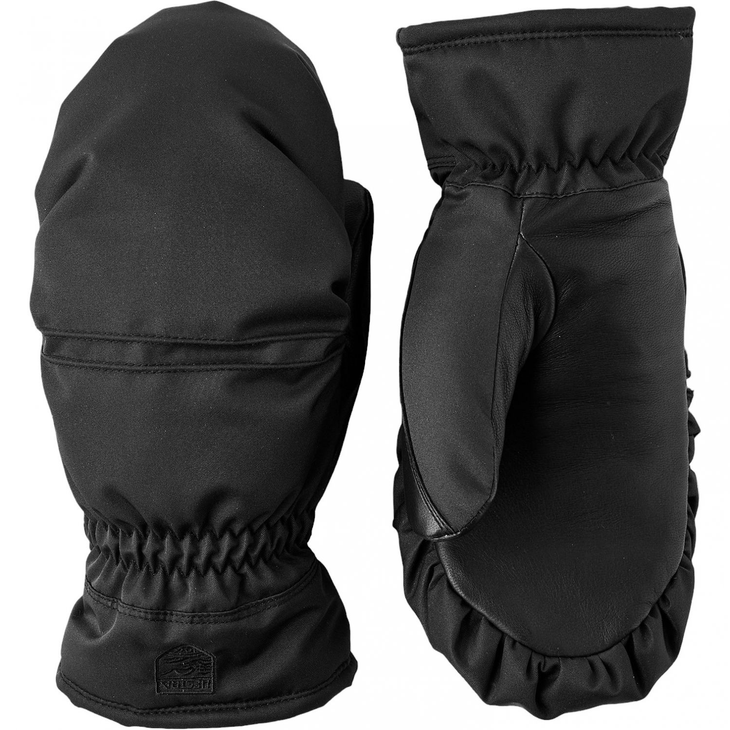 Hestra Primaloft Leather, manoplas de esquí, mujer, negro
