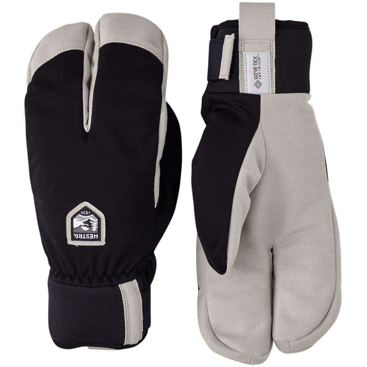Hestra W.S. Wool Terry Split, guantes, negro