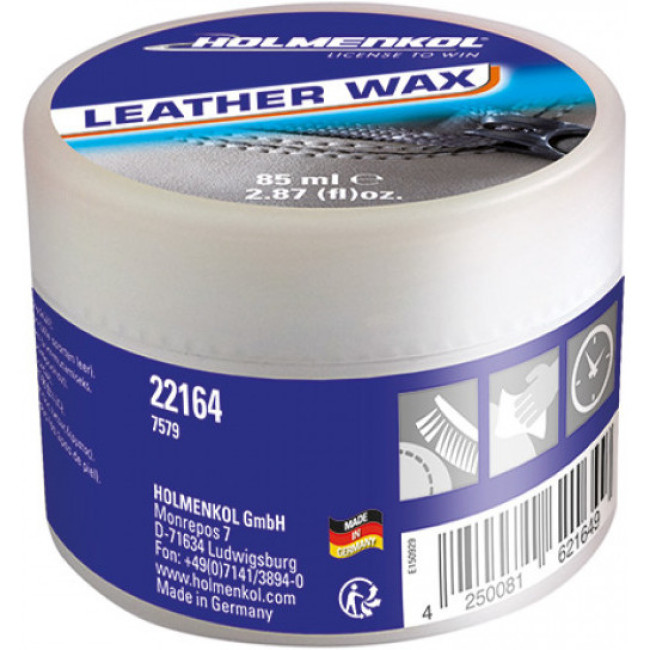 Holmenkol Leather Wax, acondicionador para cuero, 85 ml