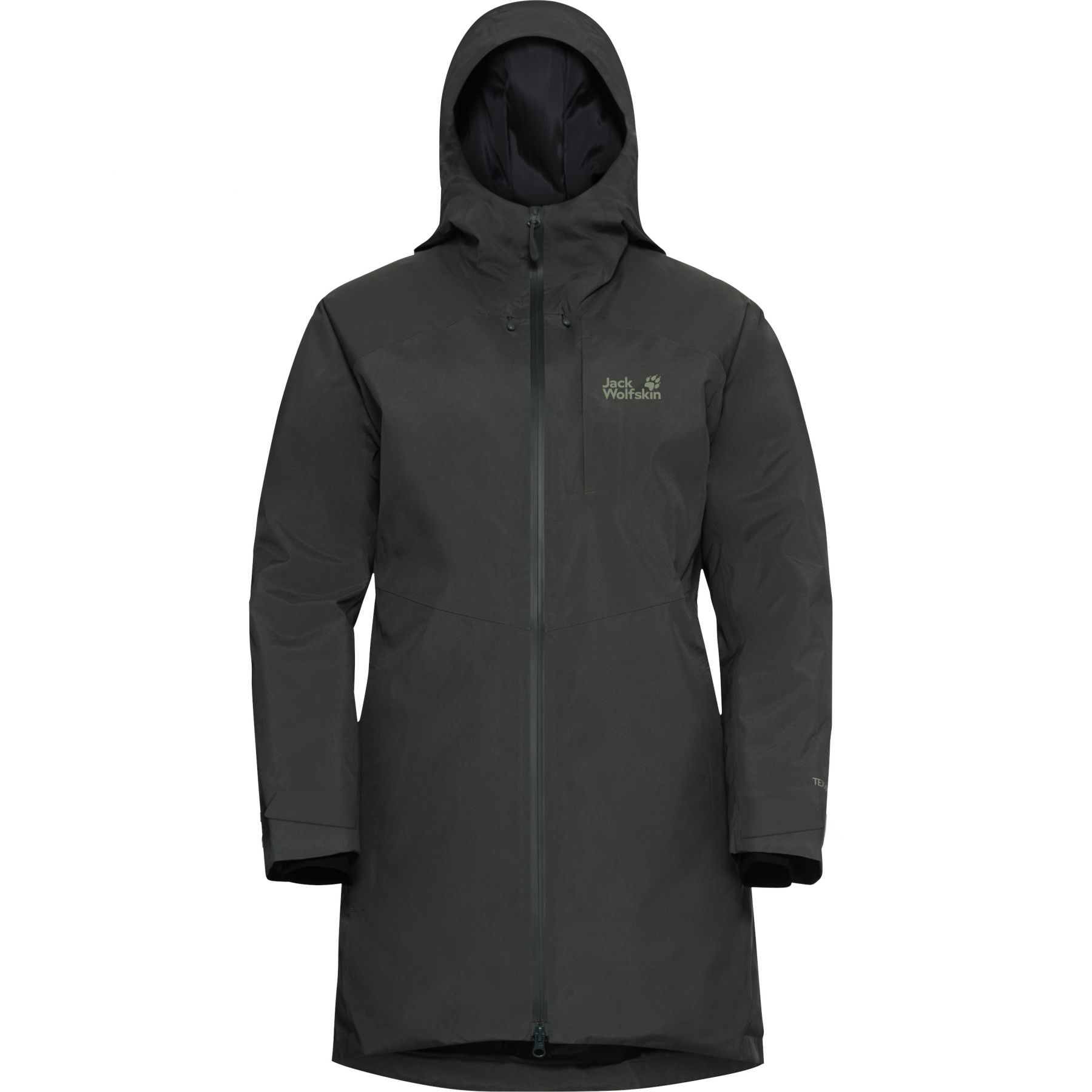 Jack Wolfskin Icecape 2L Down Ins, plumífero, mujer, verde oscuro