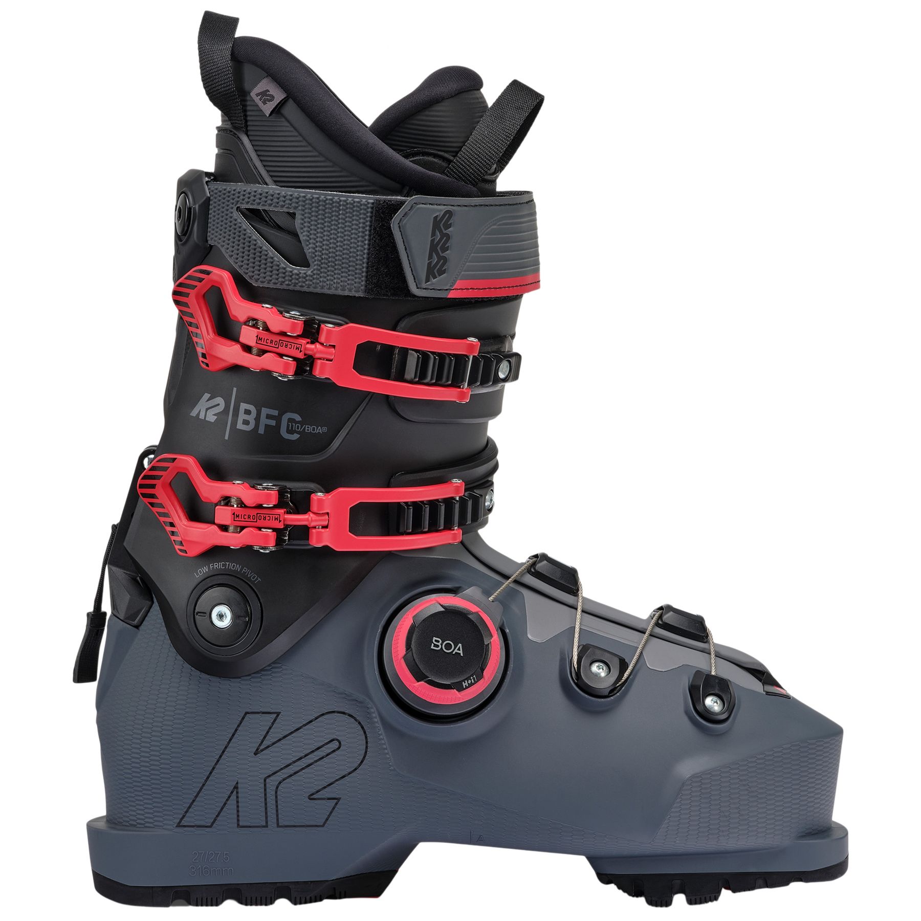 K2 BFC 110 BOA, botas de esquí, hombre, negro/gris