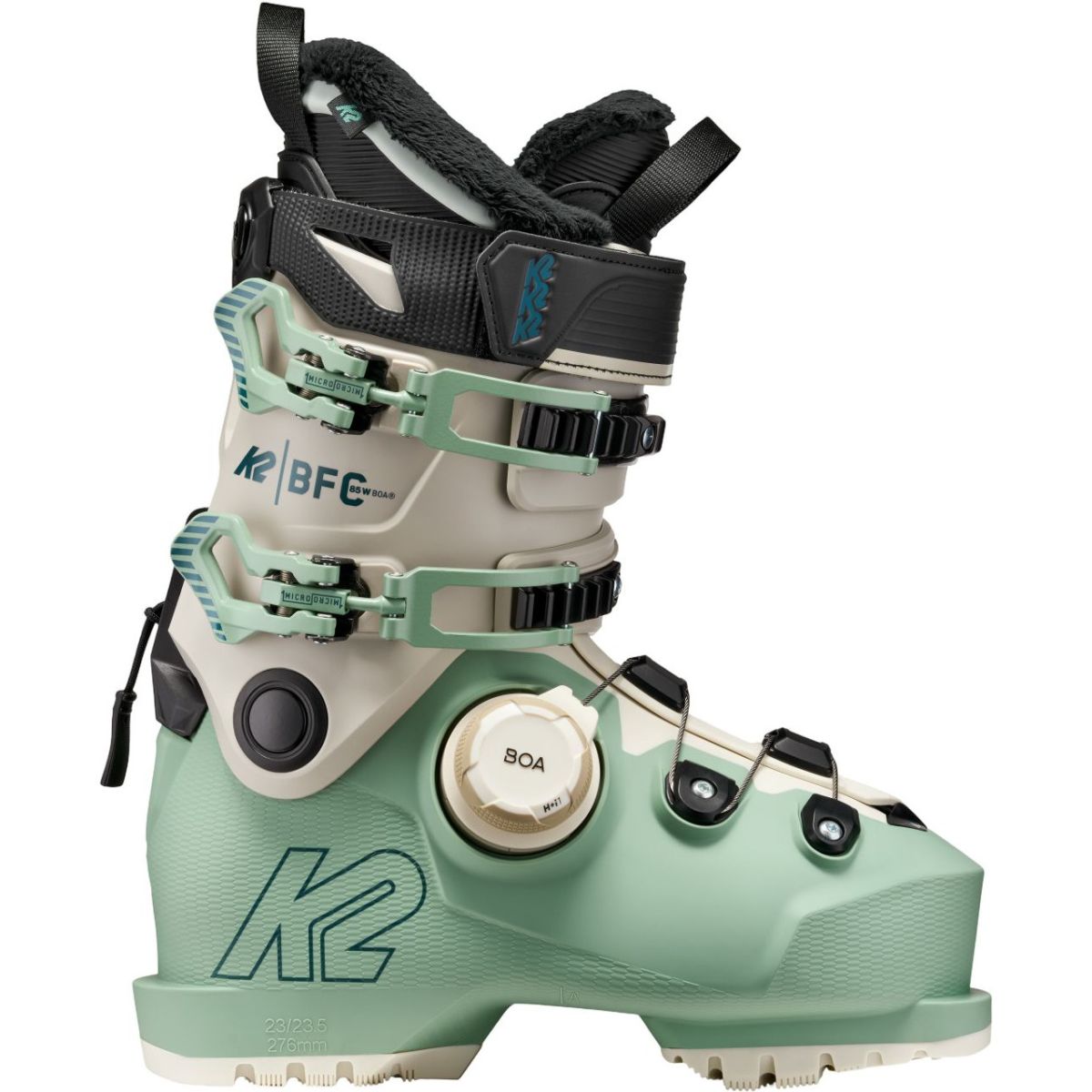 K2 BFC 85 BOA, botas de esquí, mujer, verde/blanco