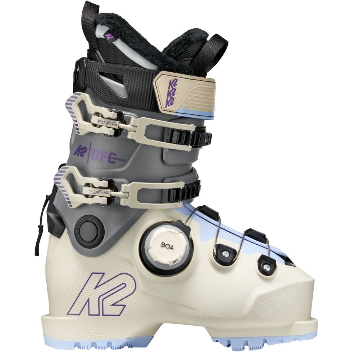 K2 BFC 95 BOA, botas de esquí, mujer, blanco/gris