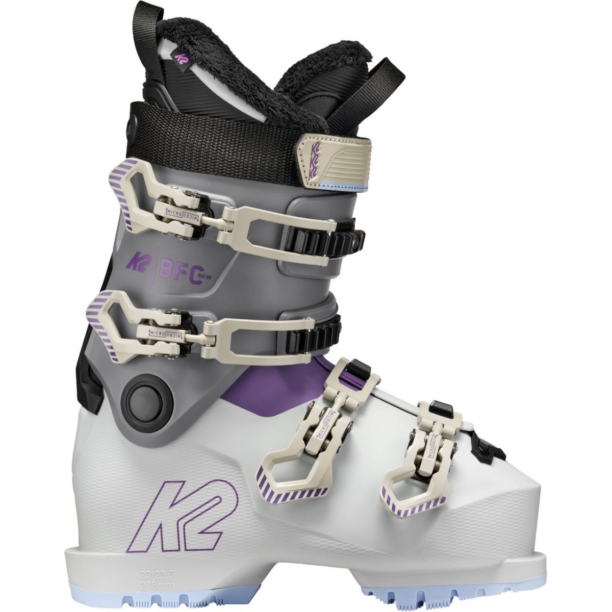 K2 BFC 95, botas de esquí, mujer, blanco/gris