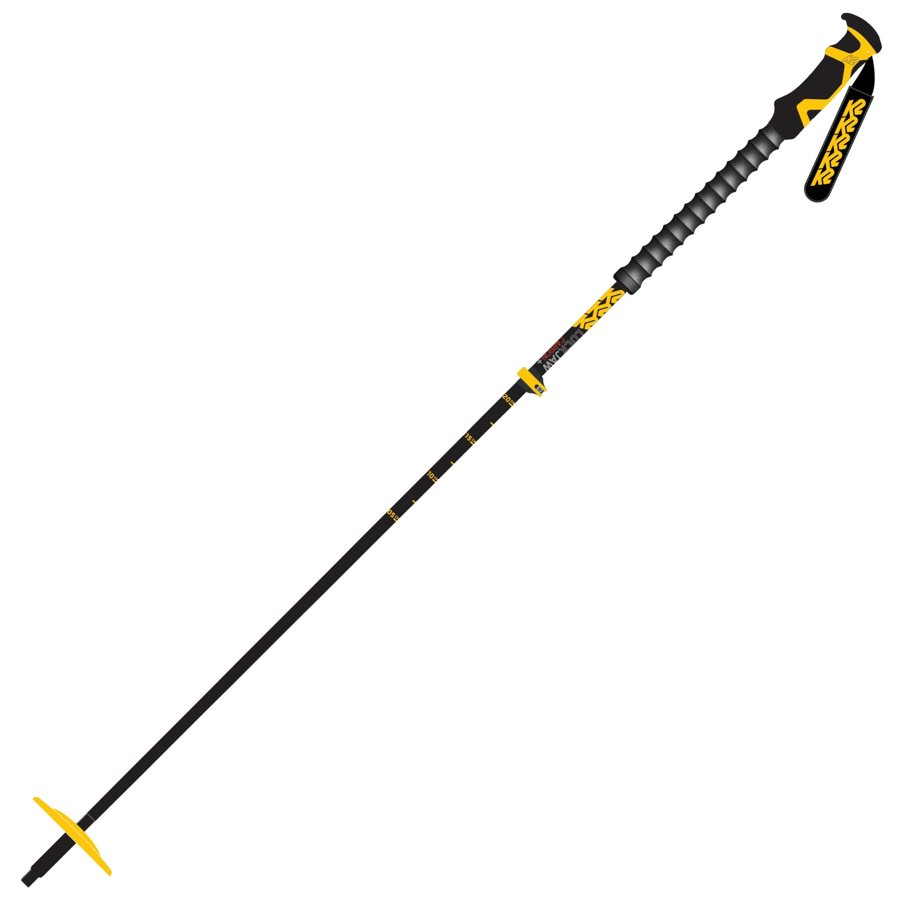 K2 Lockjaw Carbon Plus, bastones de esquí, negro