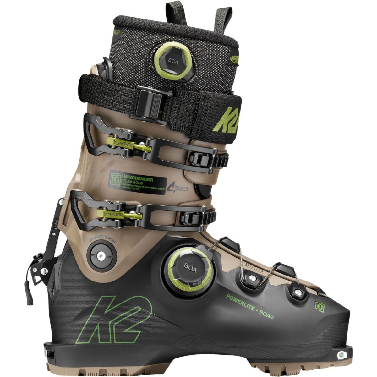 K2 Mindbender Team BOA, botas de esquí, hombre, negro/marrón