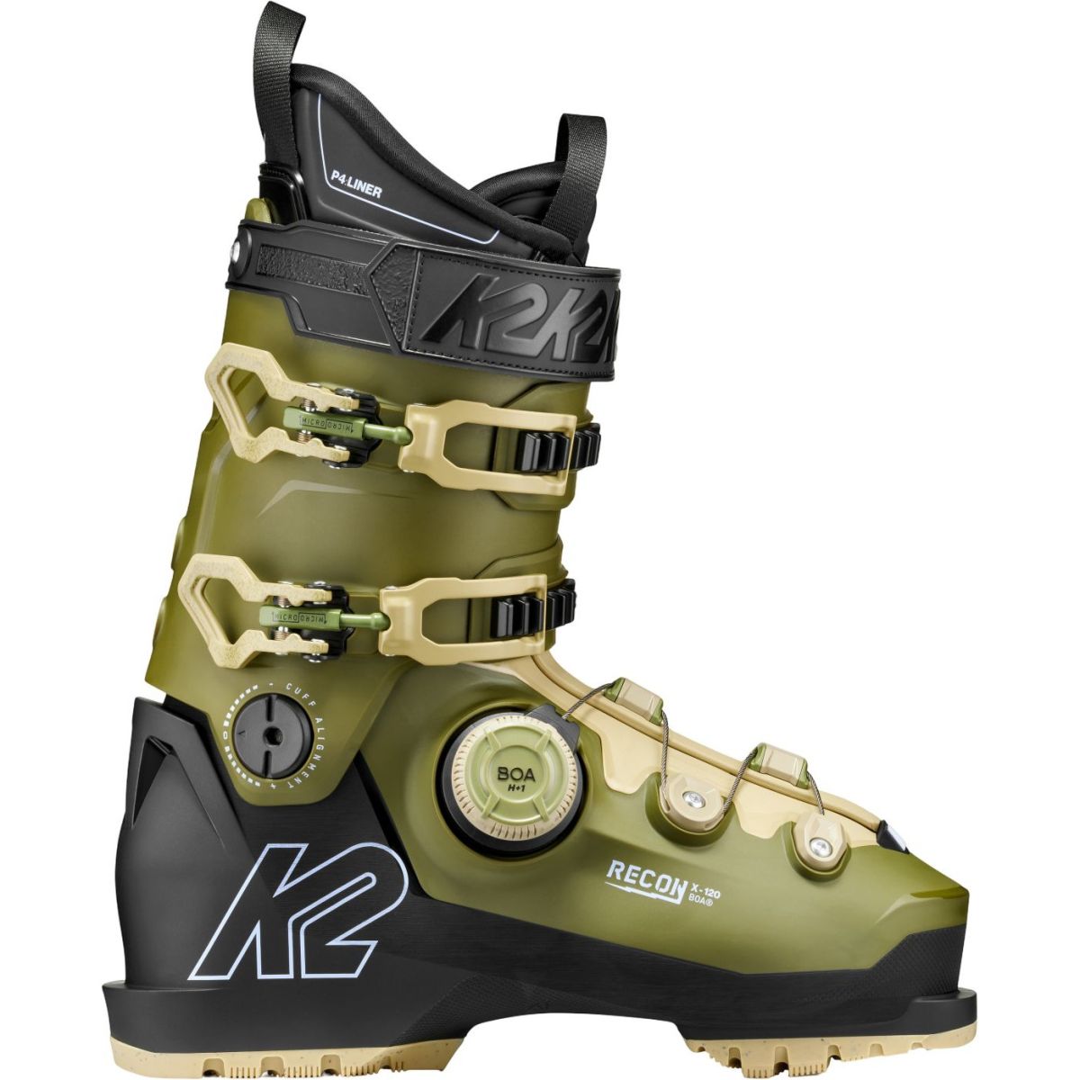 K2 Recon X 120 BOA, botas de esquí, hombre, verde