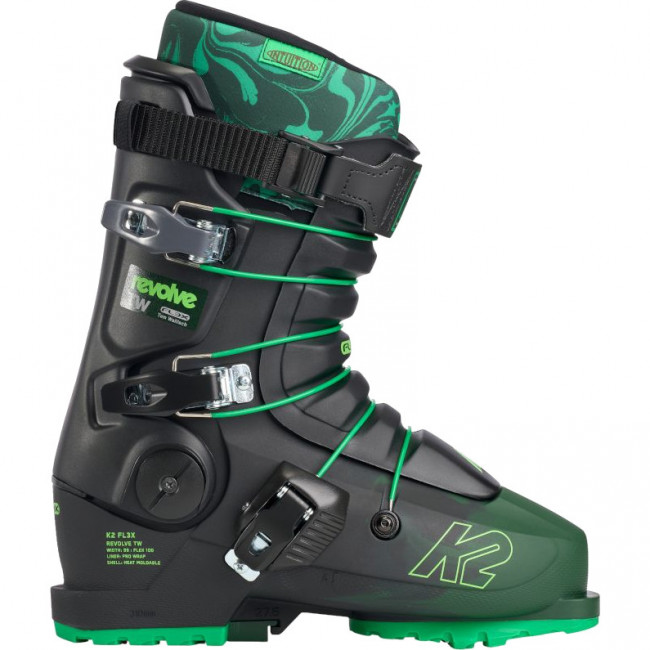 K2 Revolve TW, botas de esquí, hombre, negro/verde