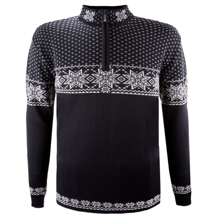 Kama Rune, Jersey de lana merina, Hombre, Negro