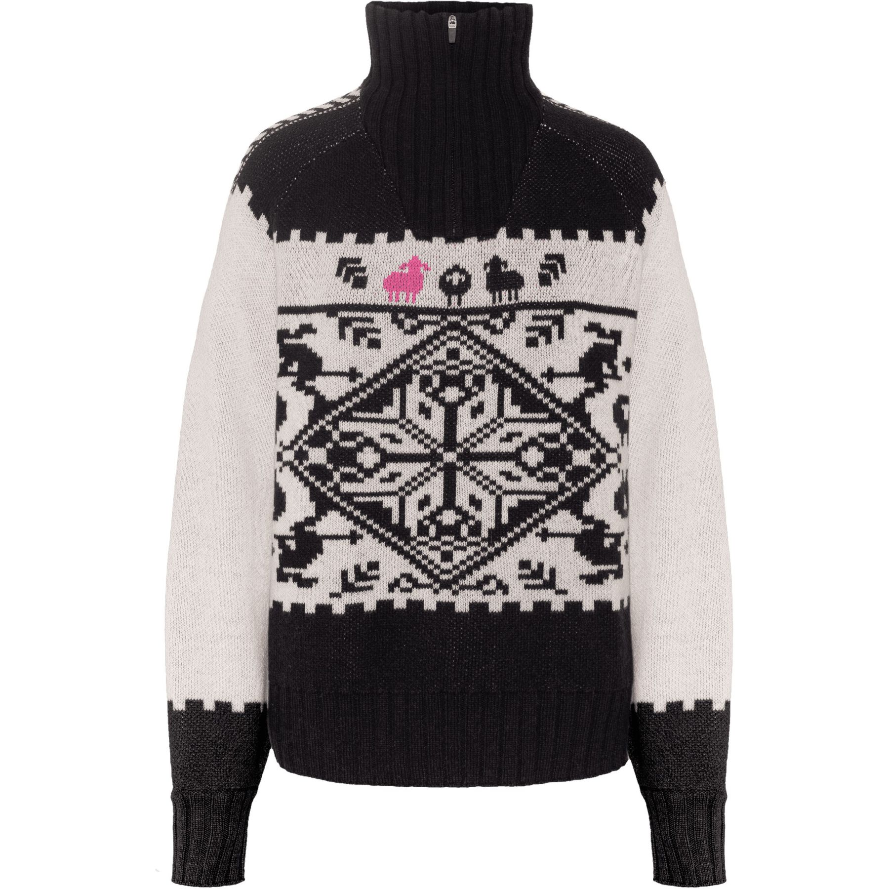 Kari Traa Saga Knit, sudadera, mujer, negro/blanco
