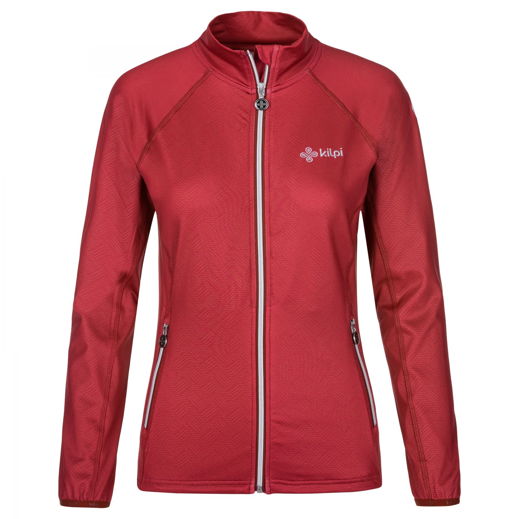Kilpi Junie, capa intermedia para mujer, rojo oscuro