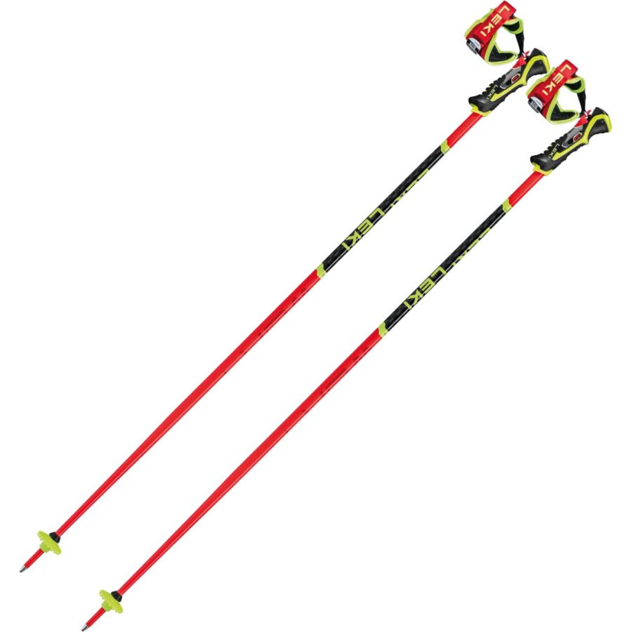 Leki WCR TBS SL 3D, bastones de esquí, rojo