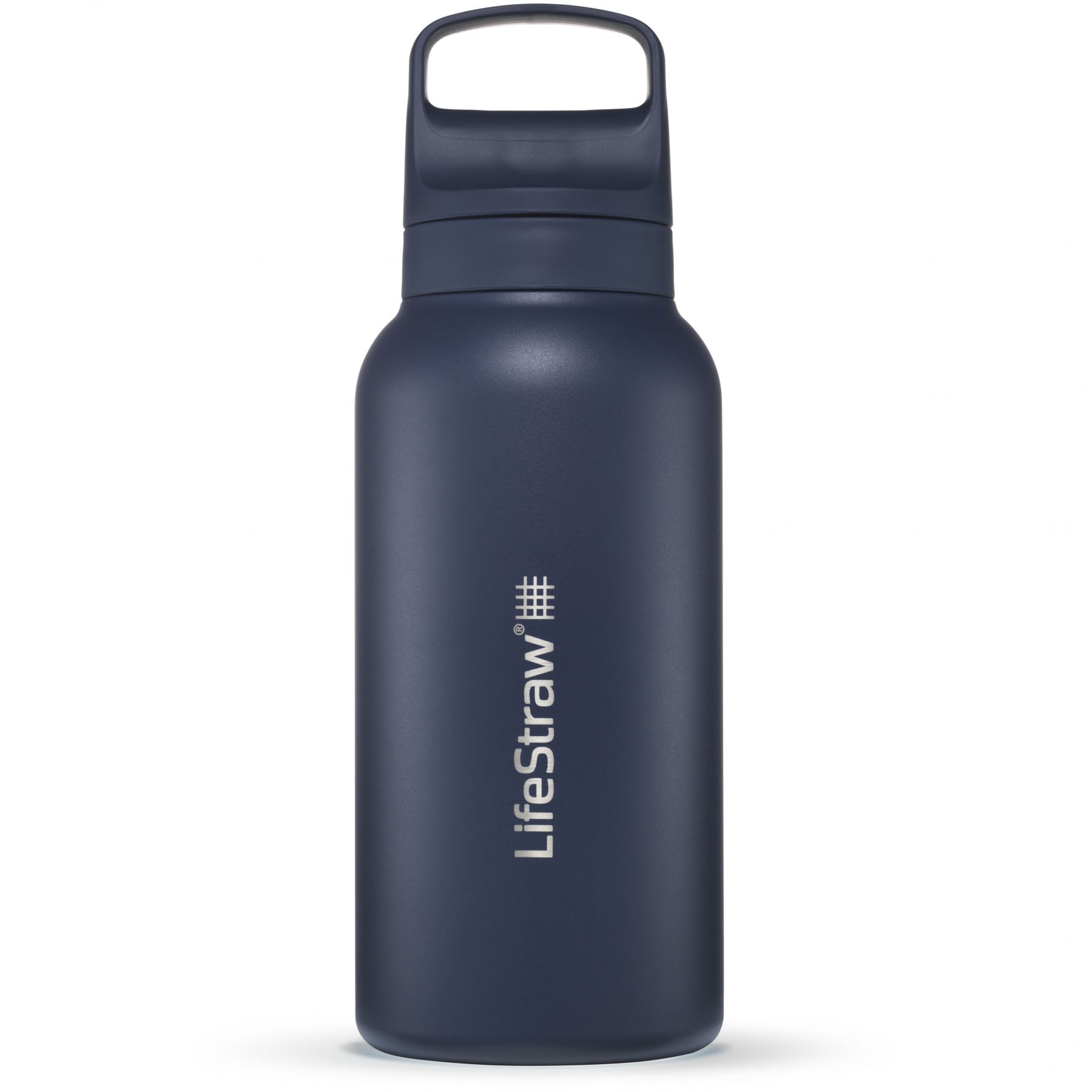 LifeStraw Go 2.0 Stainless Steel Water Filter Bottle, botella de filtro de agua, azul oscuro