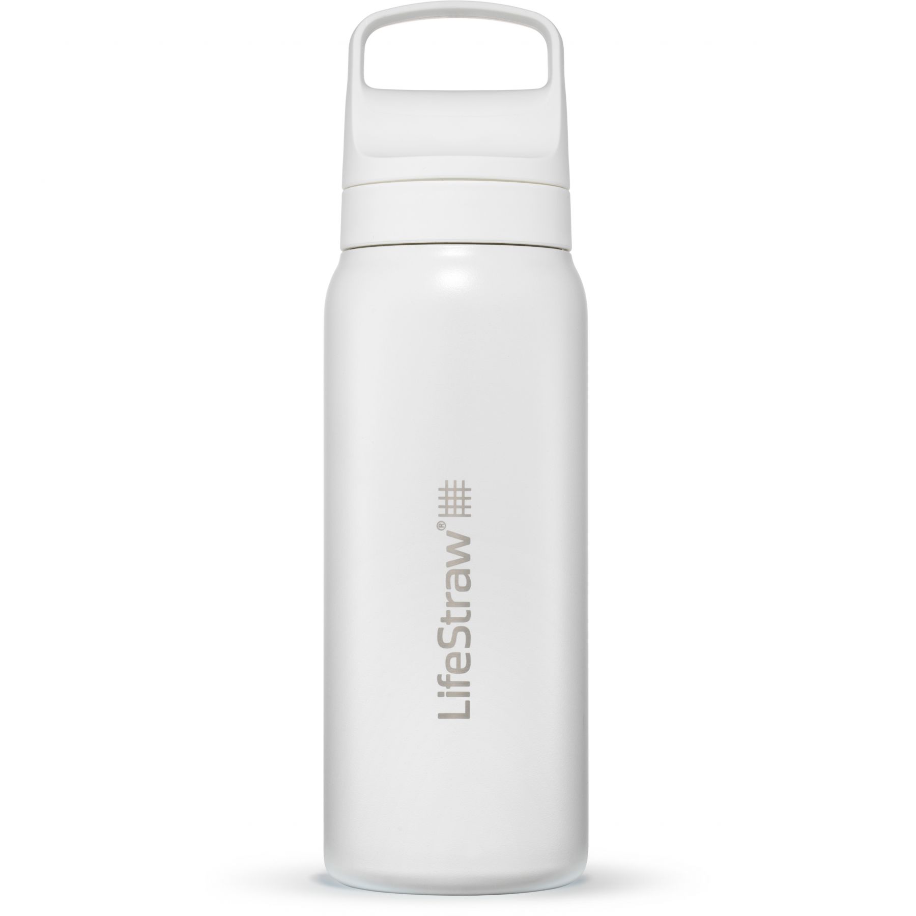 LifeStraw Go 2.0 Stainless Steel Water Filter Bottle, botella de filtro de agua, blanco