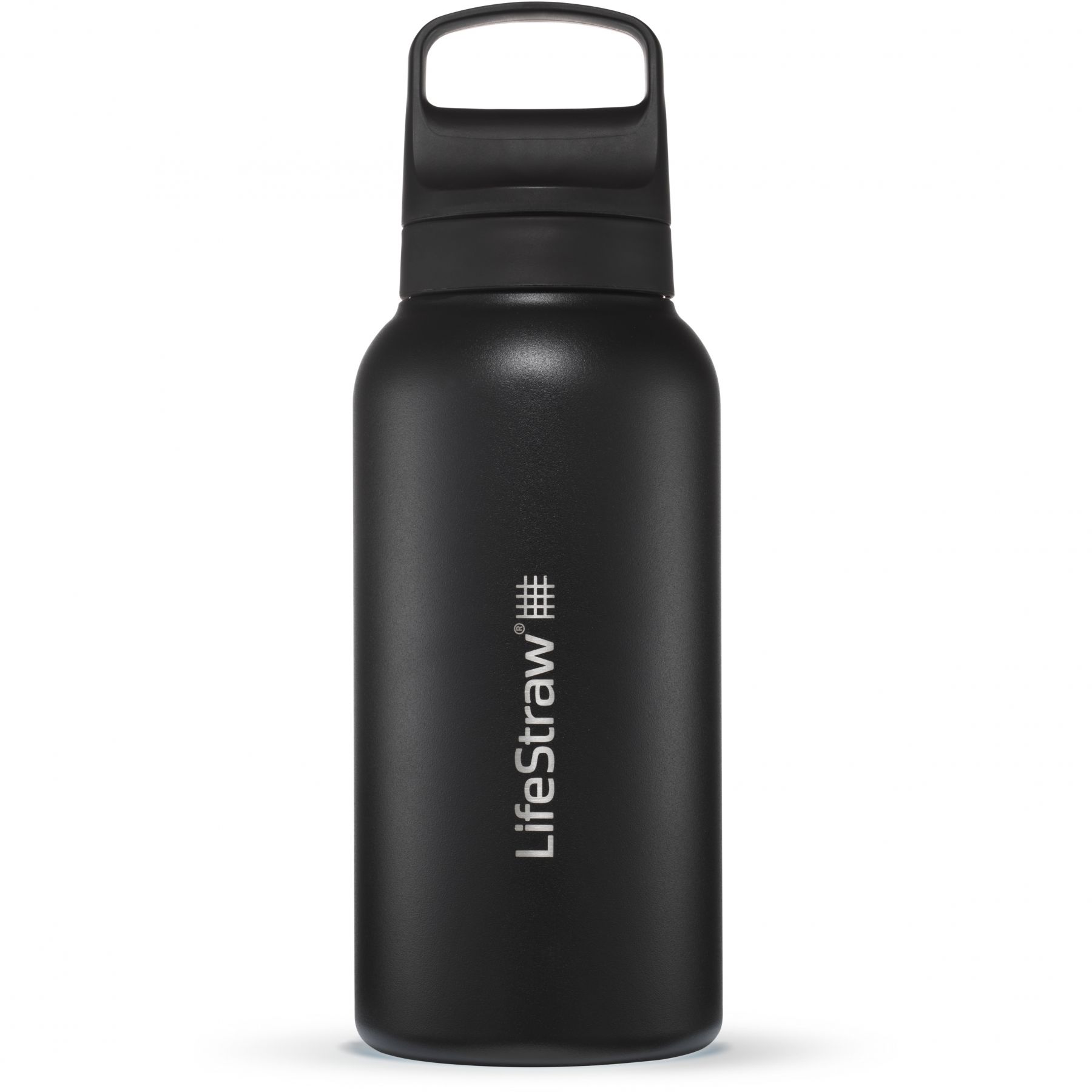 LifeStraw Go 2.0 Stainless Steel Water Filter Bottle, botella de filtro de agua, negro