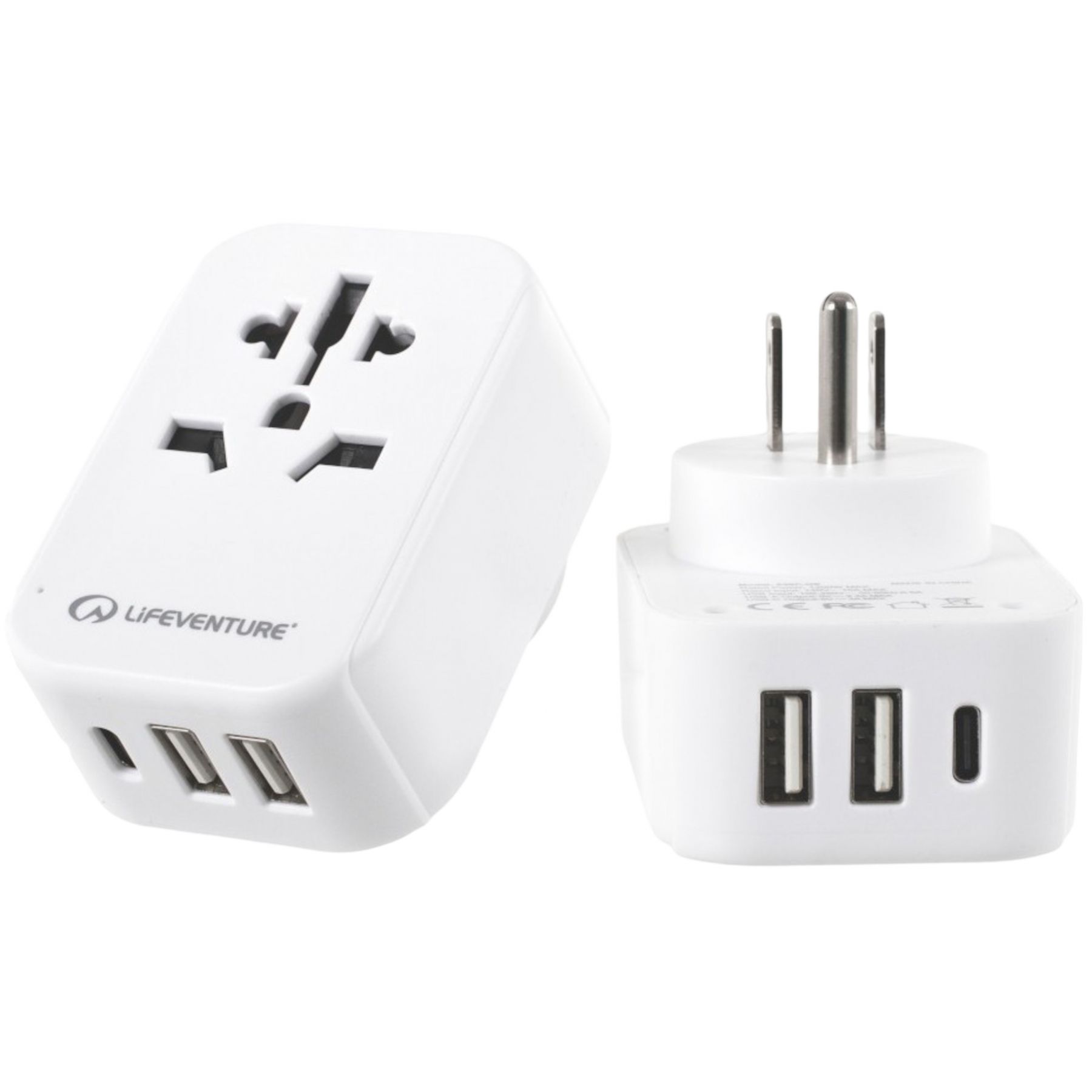 Lifeventure Adaptador de Viaje USA con USB + USB C