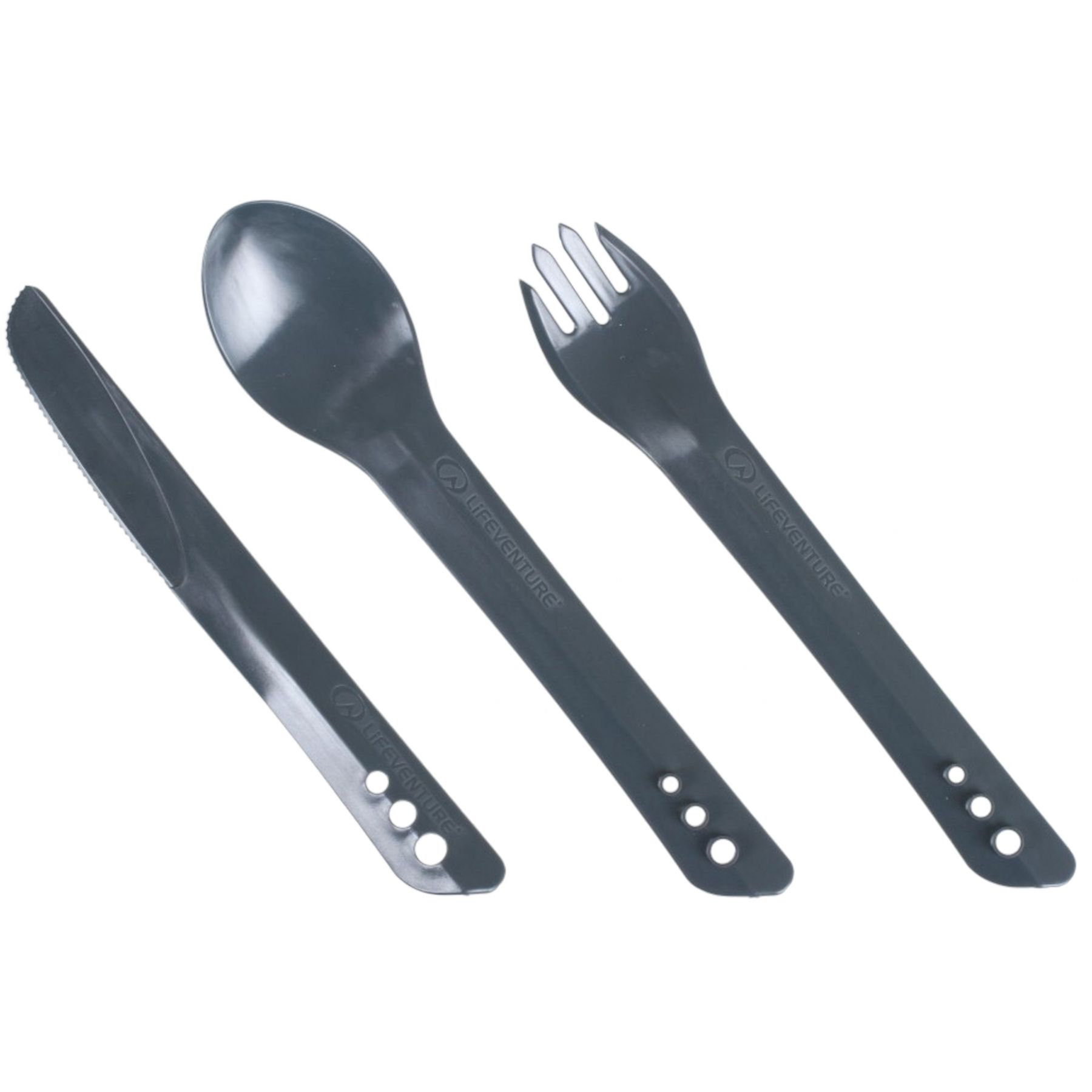 Lifeventure Ellipse Juego de Cubiertos, gris