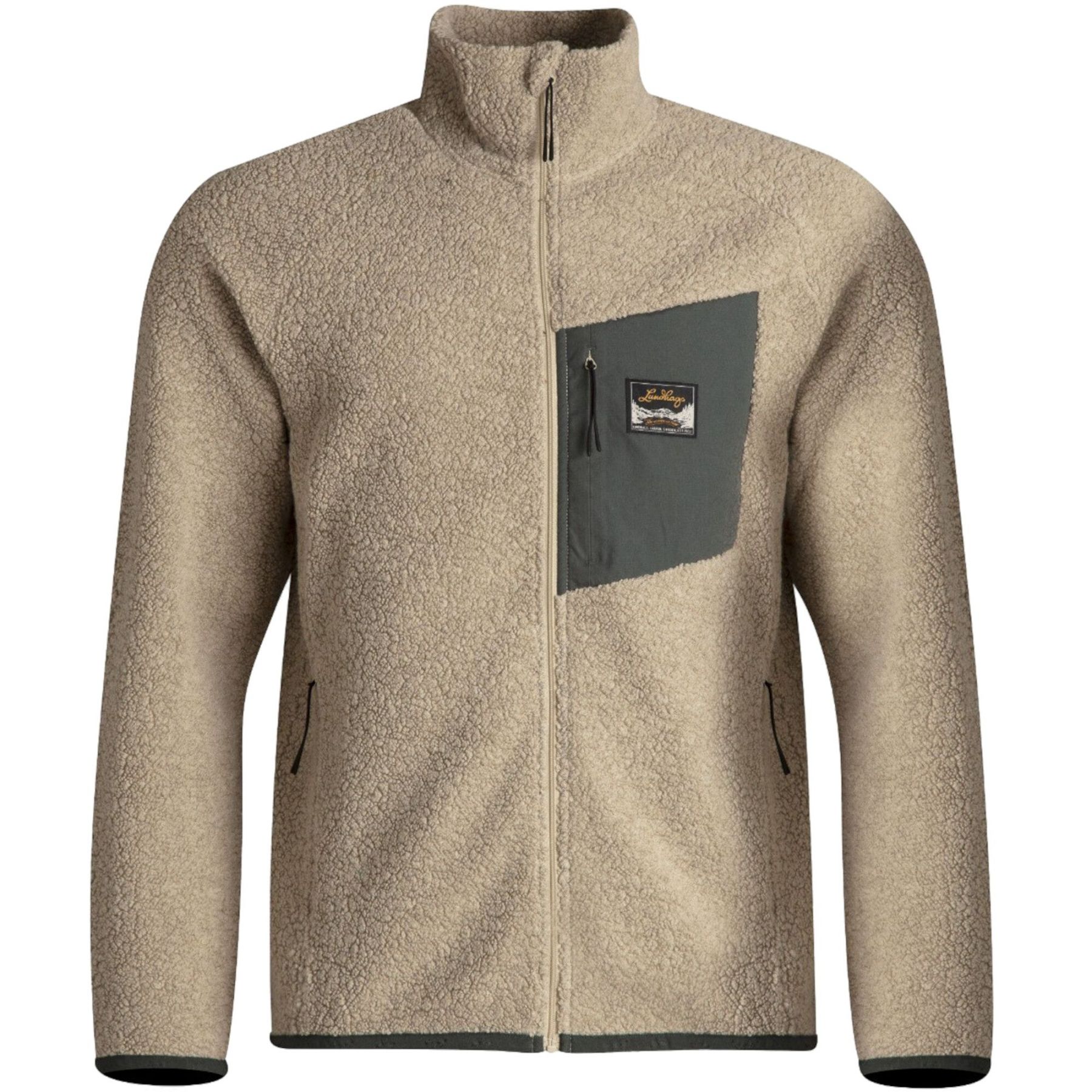 Lundhags Flok Wool Ms Pile, capa intermedia, hombre, beige
