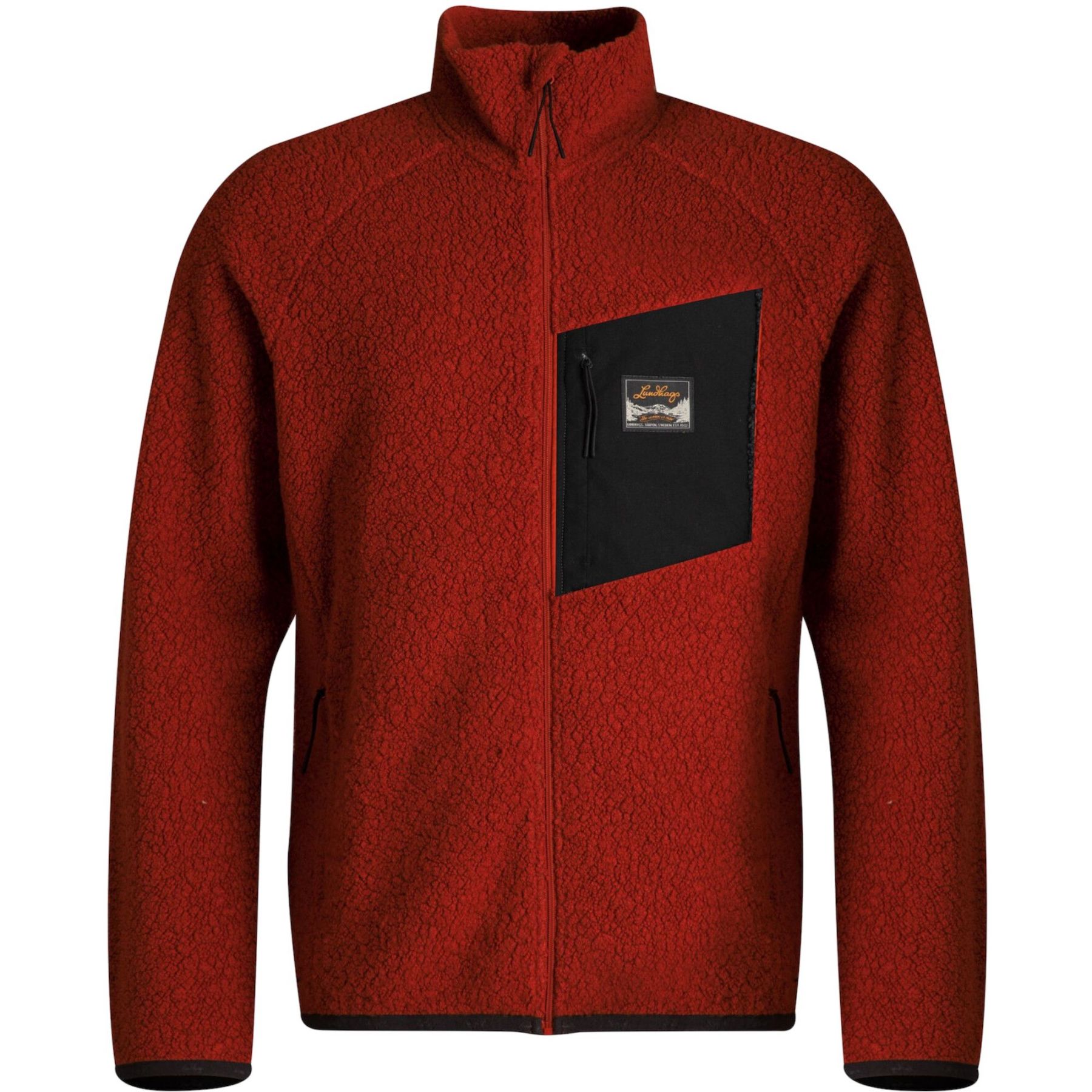 Lundhags Flok Wool Pile, capa intermedia, hombre, rojo