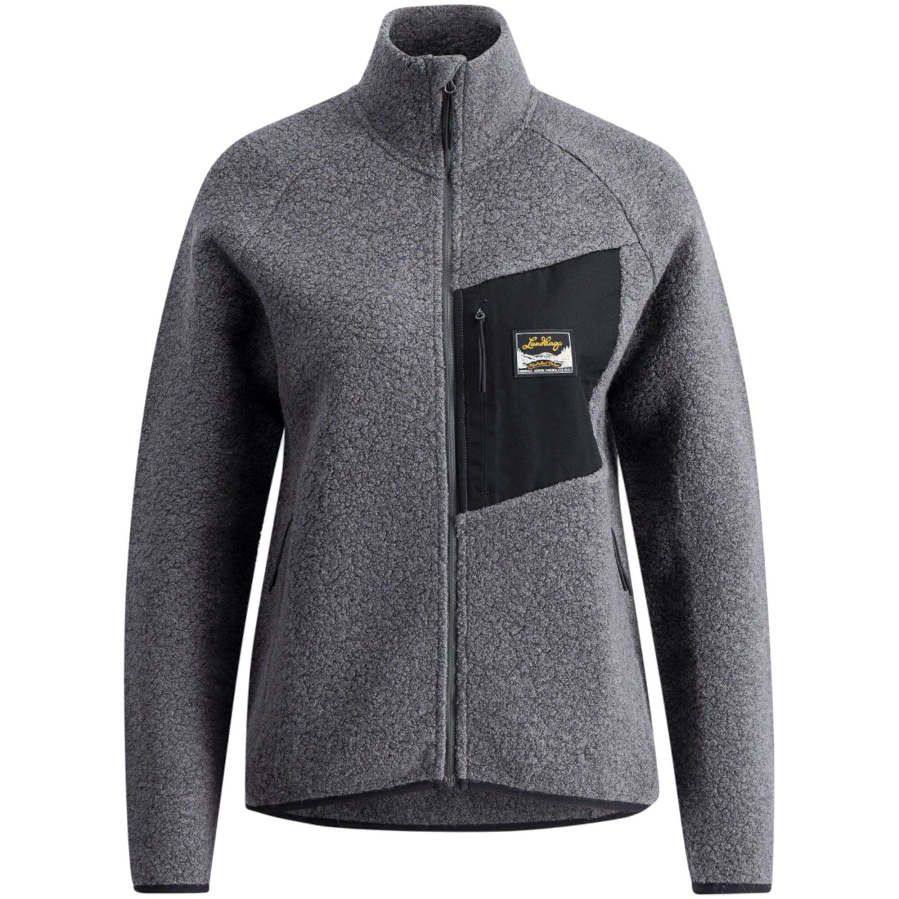 Lundhags Flok Wool Pile, capa intermedia, mujer, gris