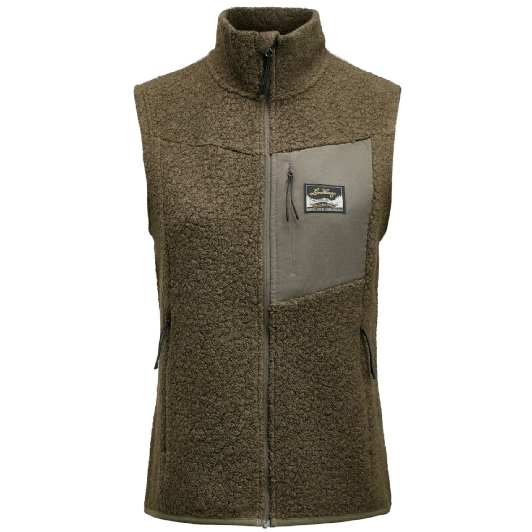 Lundhags Flok Wool Pile Vest, capa intermedia, mujer, verde