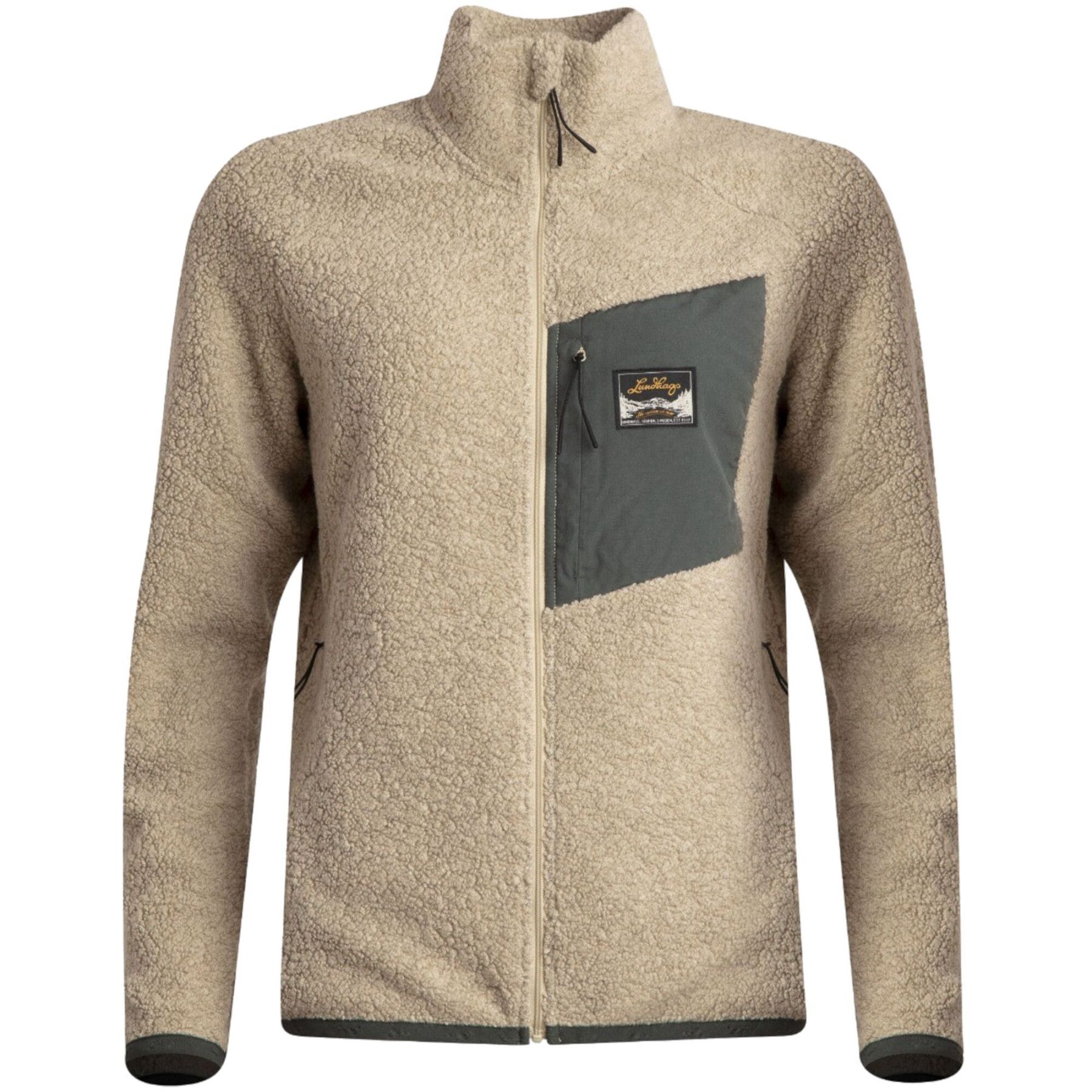 Lundhags Flok Wool Ws Pile, capa intermedia, mujer, beige