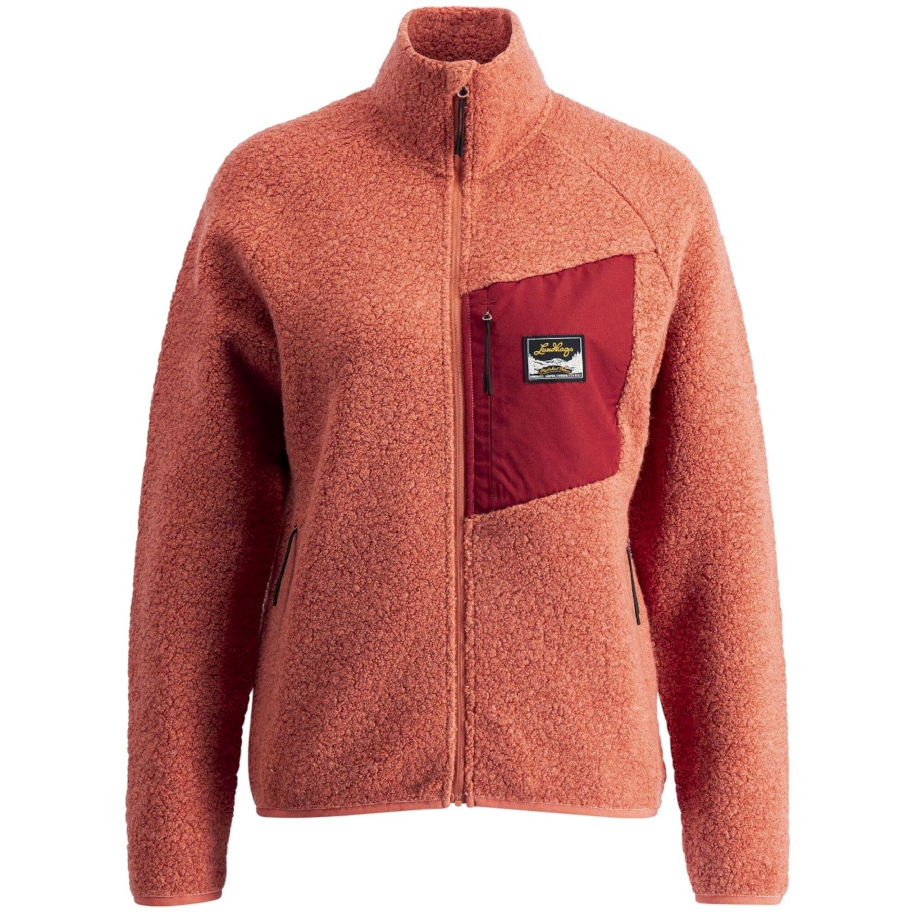 Lundhags Flok Wool Ws Pile, capa intermedia, mujer, rosa
