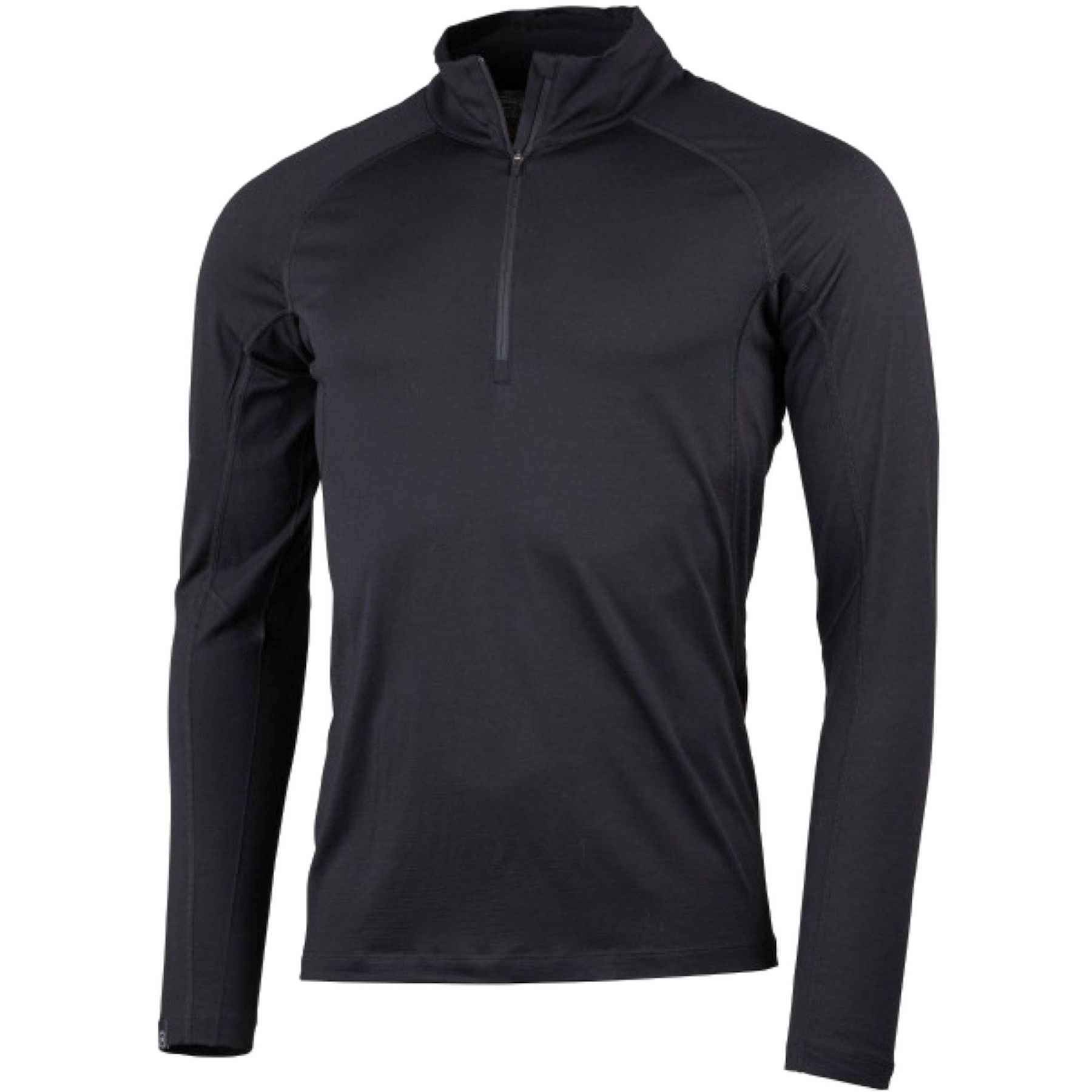 Lundhags Gimmer Merino Lt Ms 1/2 Zip, capa intermedia, hombre, negro