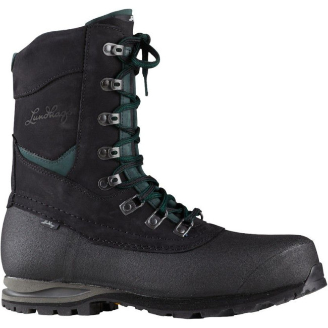 Lundhags Jaure II MS Lt High, bota de senderismo, negro/verde oscuro