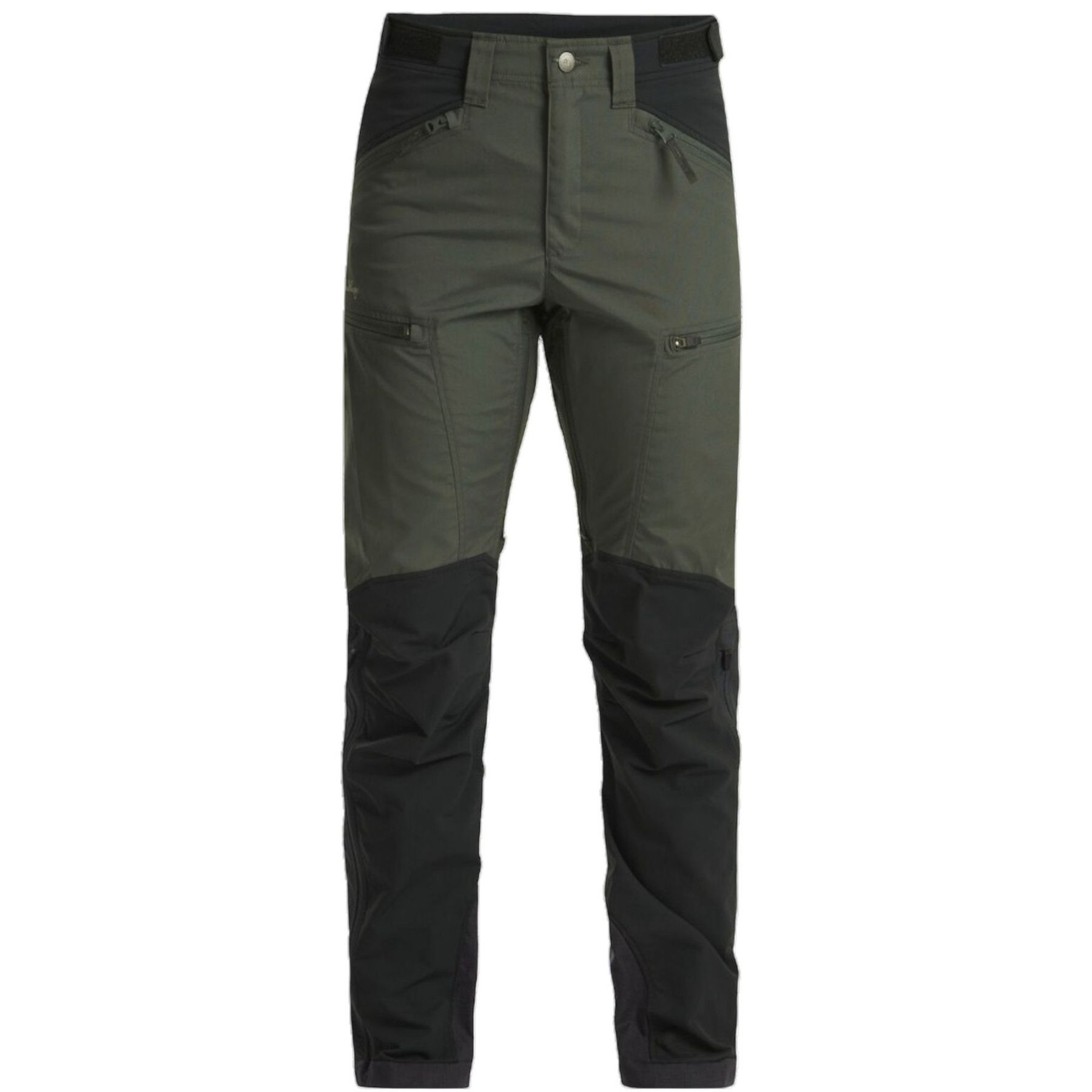 Lundhags Makke High Waist Curved Pant, pantalones de senderismo, mujer, verde/negro