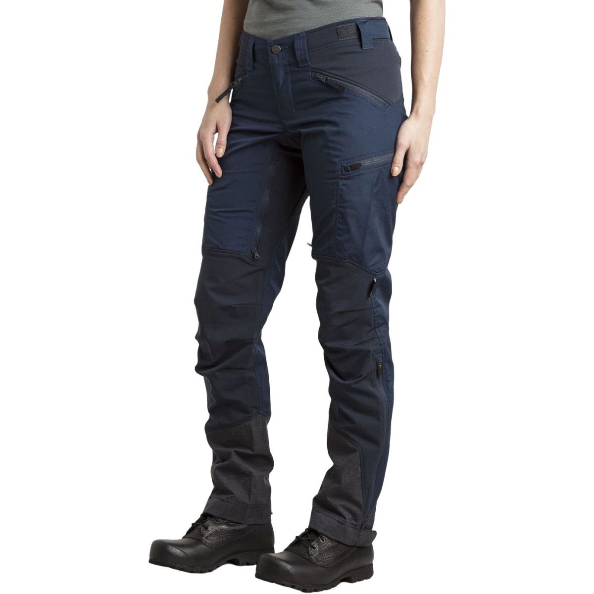 Lundhags Makke Pantalones, pantalones de senderismo, mujer, azul