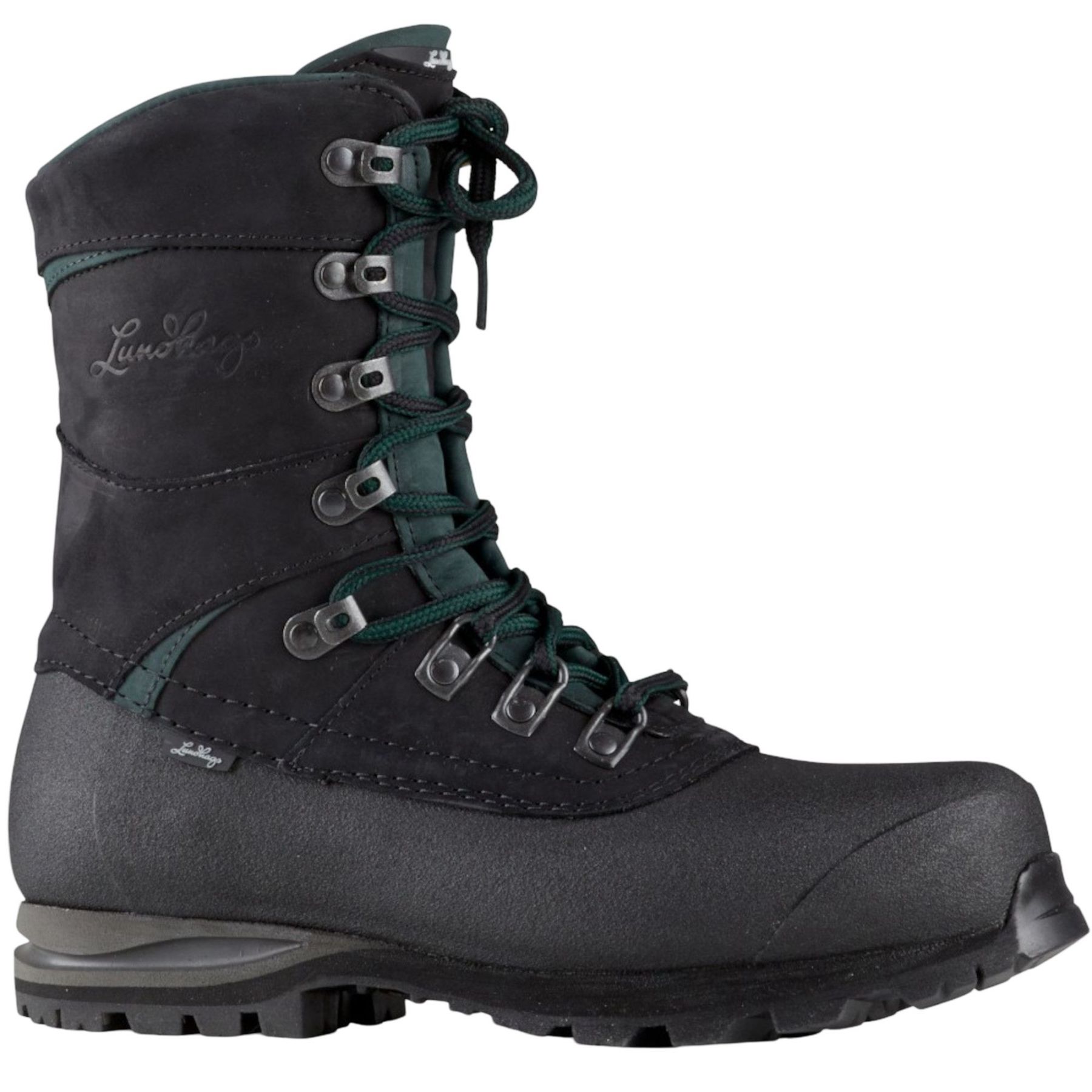 Lundhags Mira II Ws Lt High, botas de senderismo, mujer, negro/verde