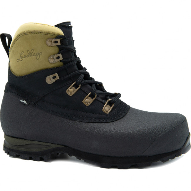 Lundhags Padje Light Trekking Boot Mid M, botas de senderismo, hombre, negro/verde